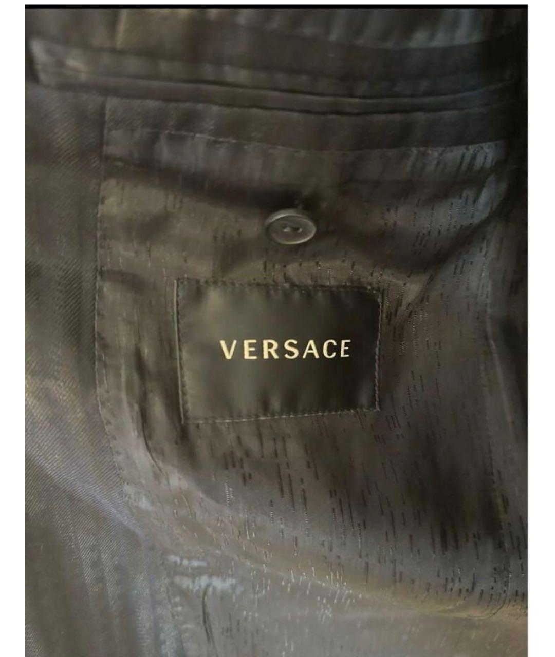 VERSACE Темно-синий классический костюм, фото 3