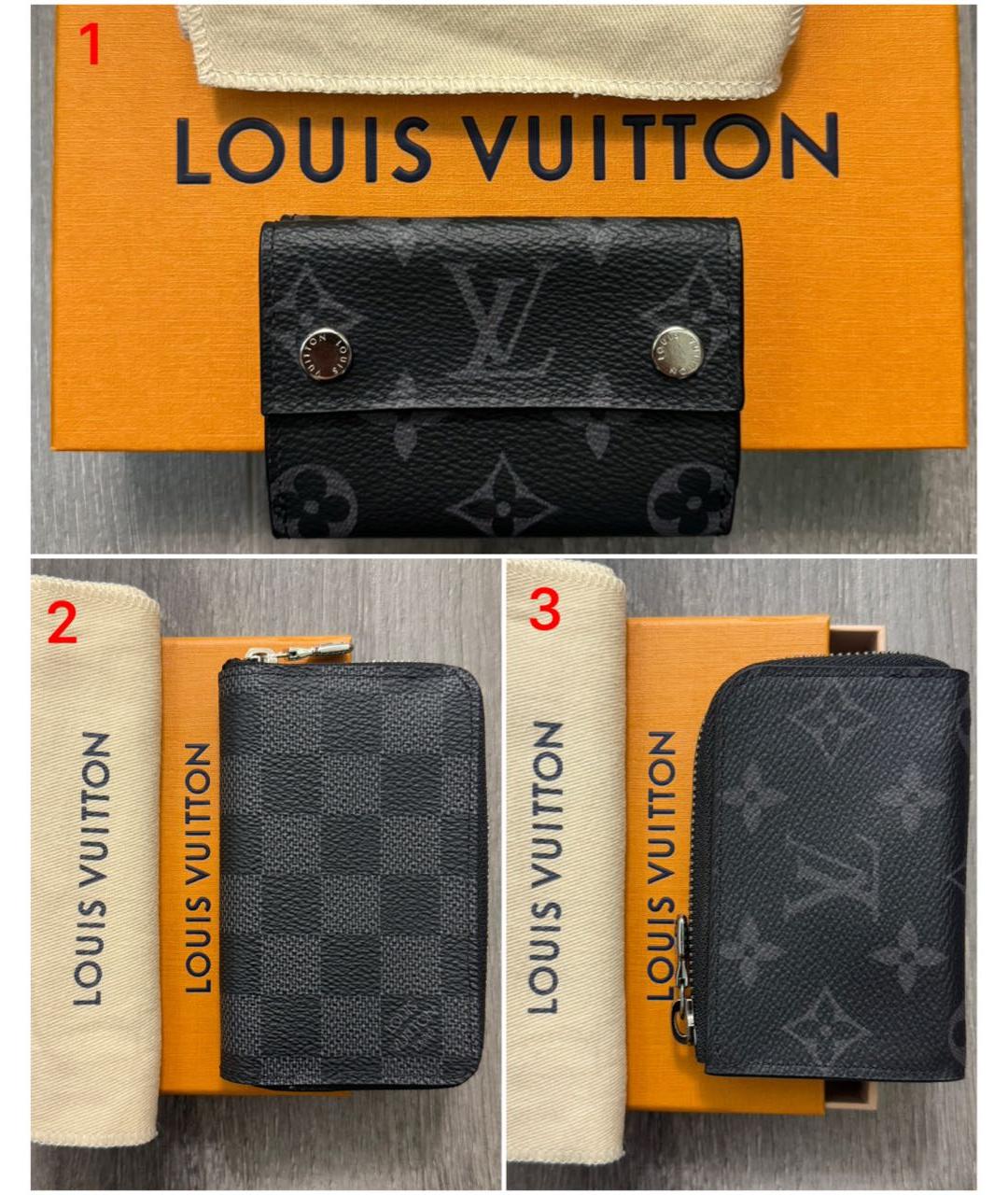 LOUIS VUITTON Черный кошелек, фото 7