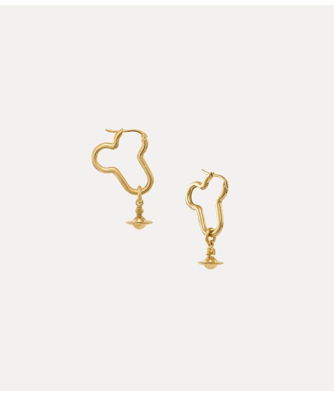 VIVIENNE WESTWOOD Золотые латунные серьги, фото 3