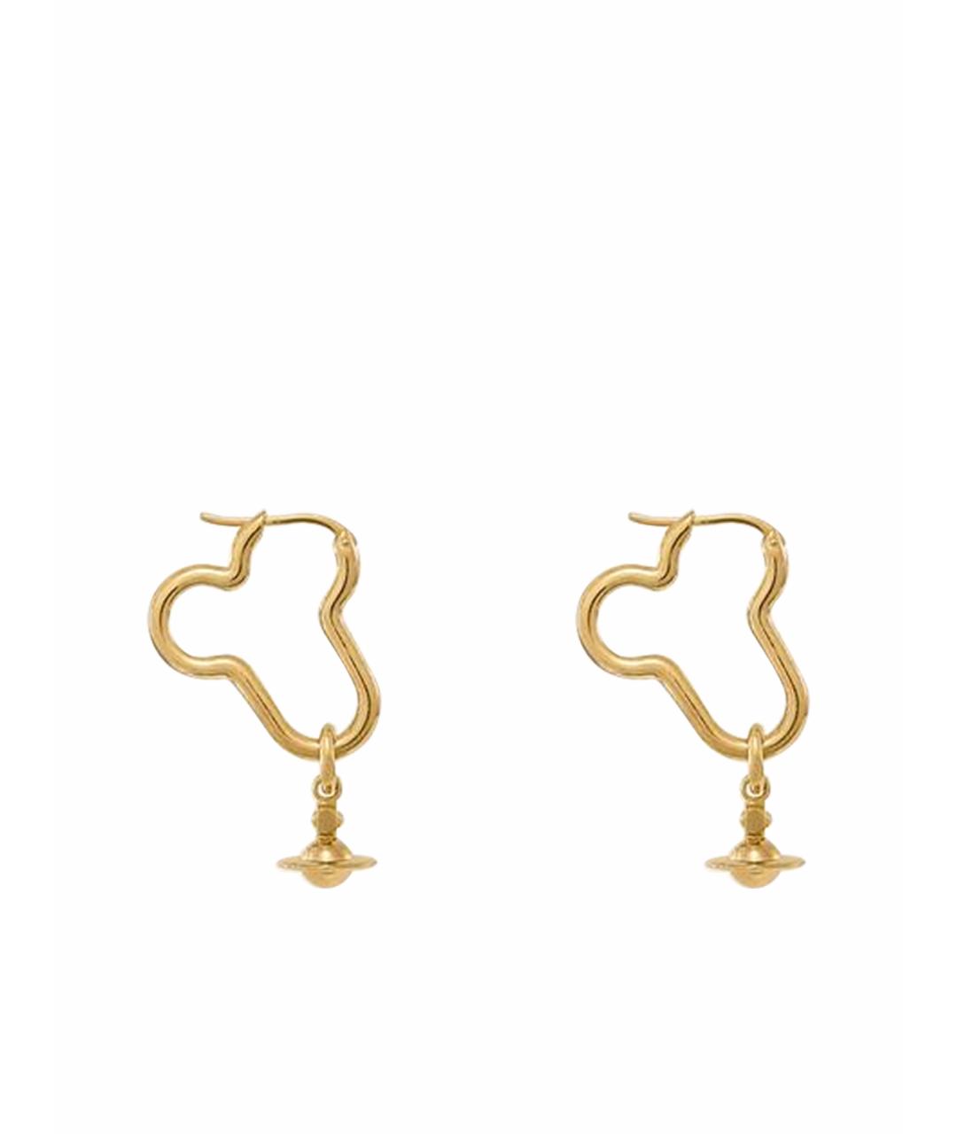 VIVIENNE WESTWOOD Золотые латунные серьги, фото 1