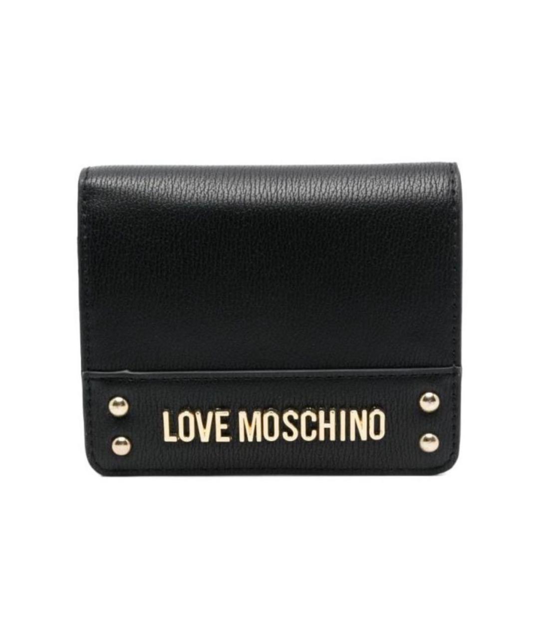 LOVE MOSCHINO Черный кошелек из искусственной кожи, фото 1