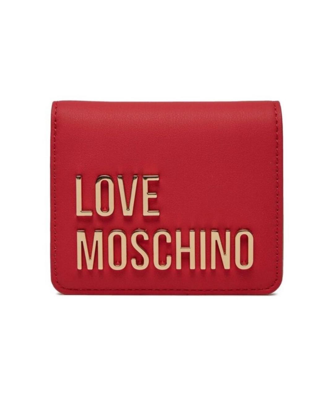 LOVE MOSCHINO Красный кошелек из искусственной кожи, фото 1