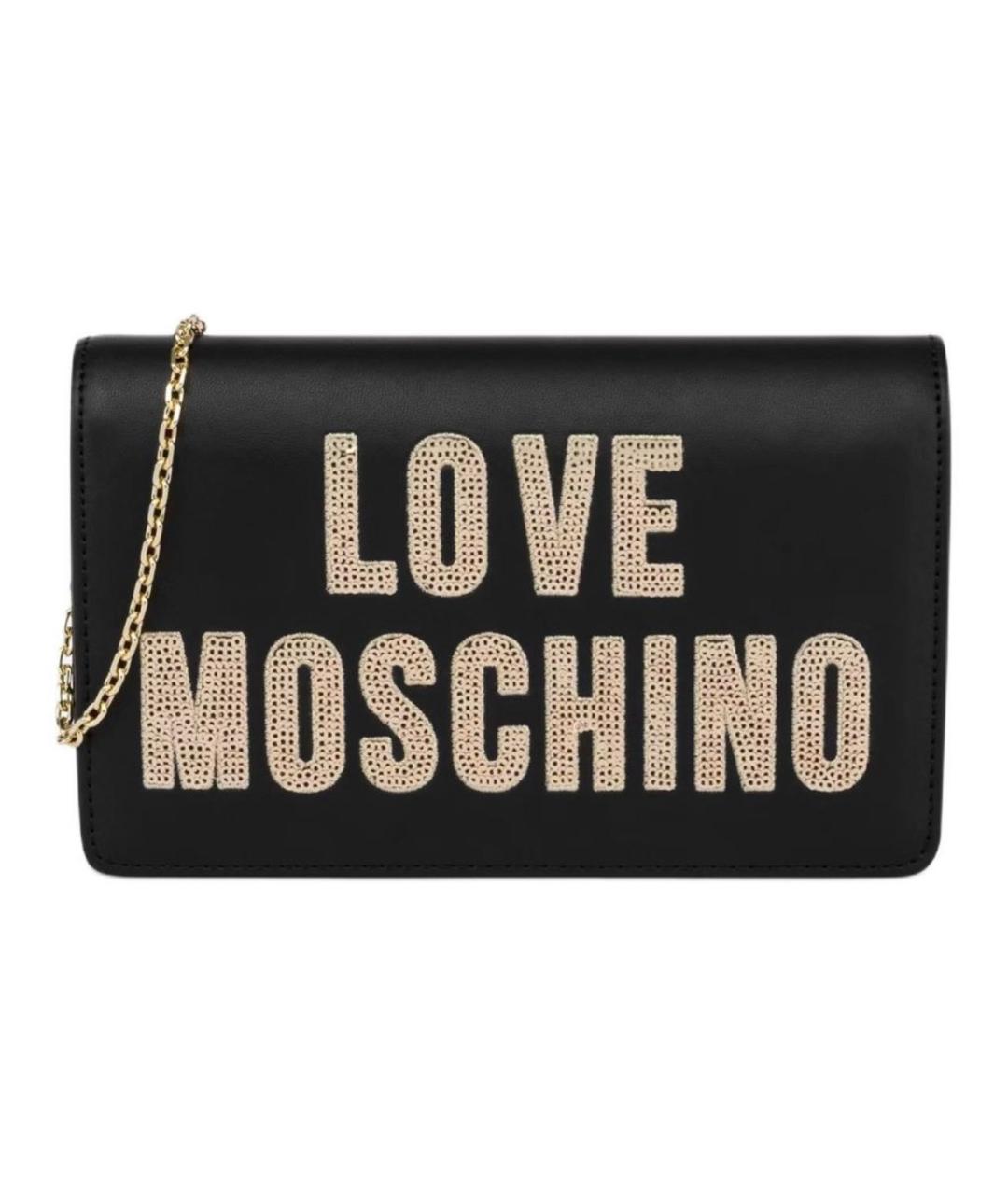 LOVE MOSCHINO Черная сумка через плечо из искусственной кожи, фото 1