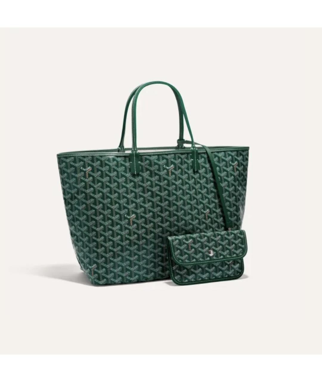 GOYARD Зеленая сумка тоут, фото 7