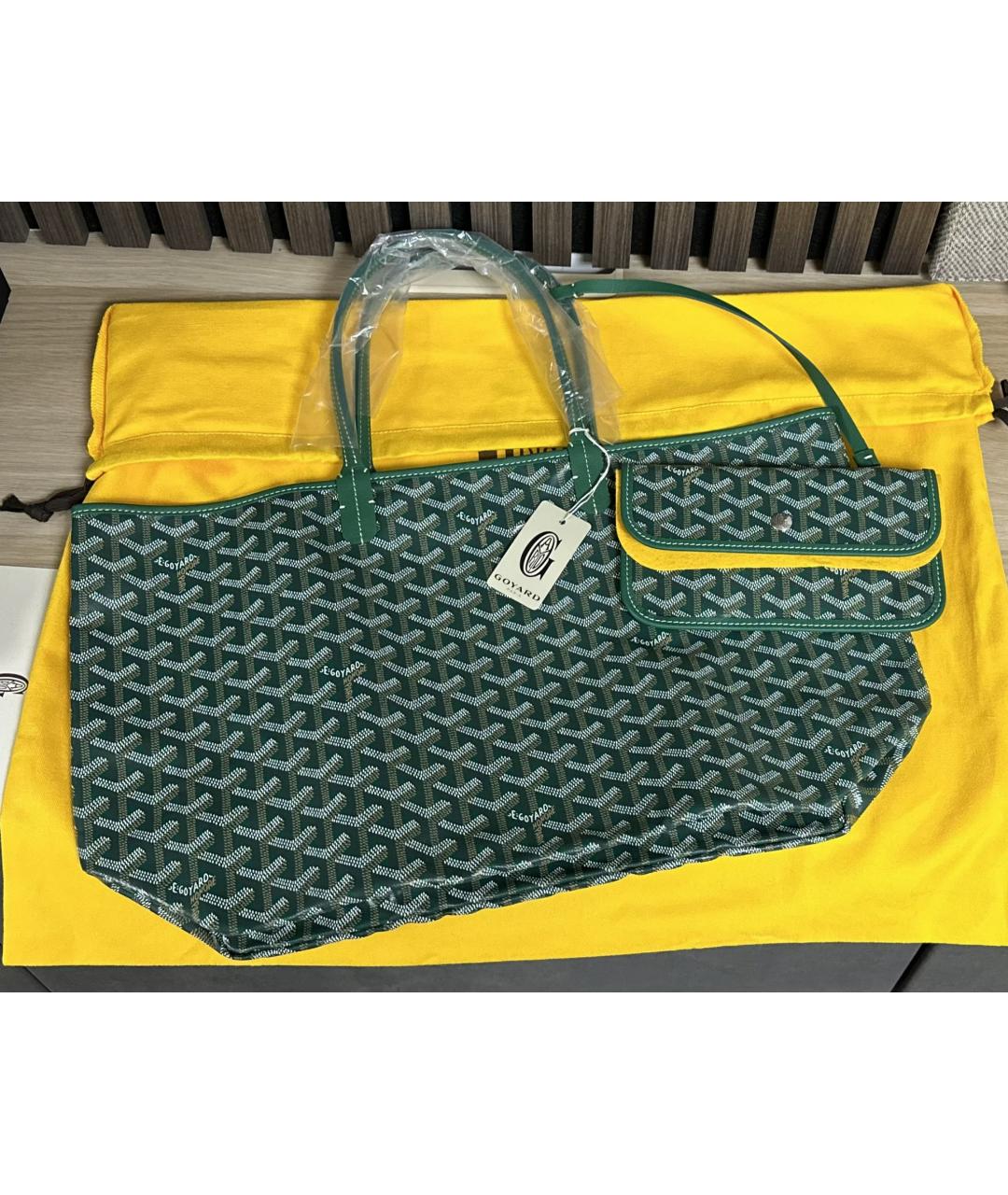 GOYARD Зеленая сумка тоут, фото 2