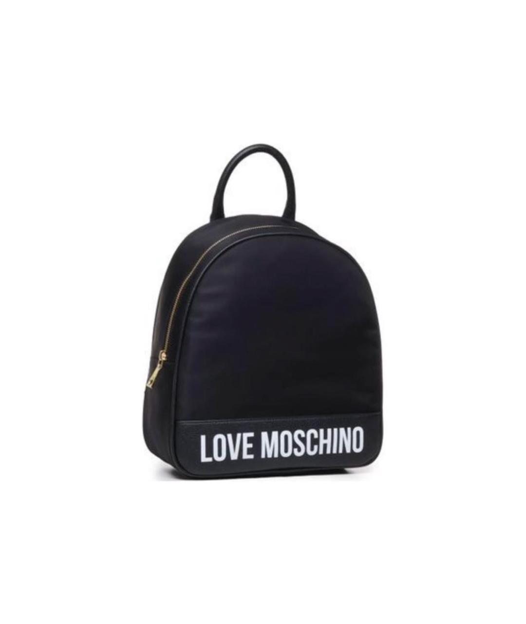 LOVE MOSCHINO Черный кожаный рюкзак, фото 3