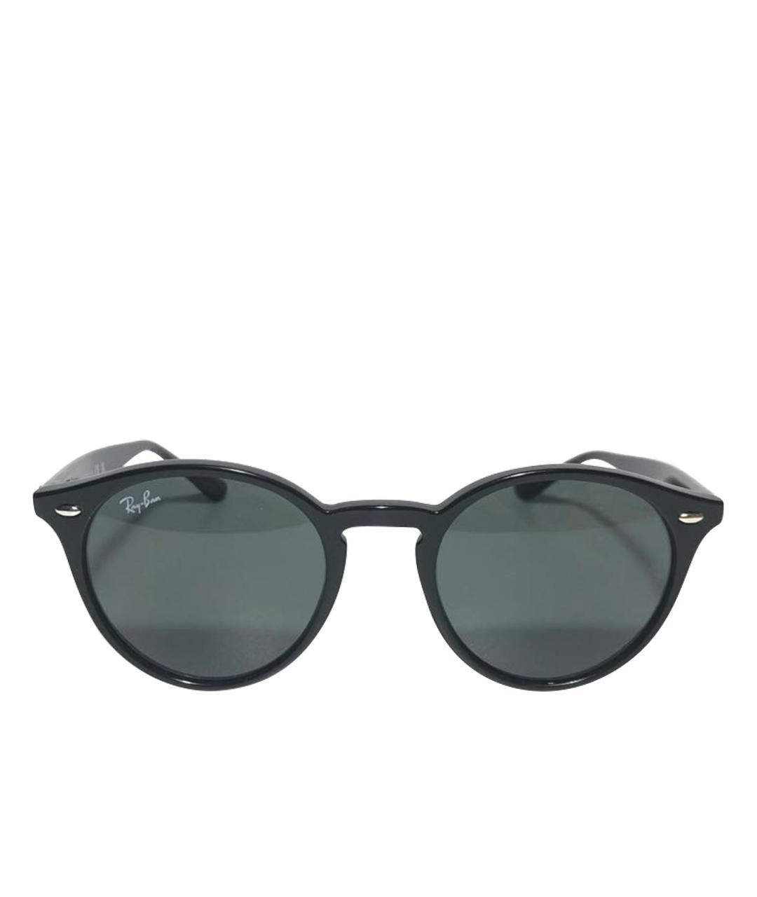 RAY BAN Черные пластиковые солнцезащитные очки, фото 1