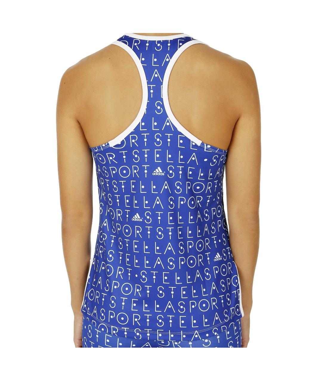 ADIDAS BY STELLA MCCARTNEY Синяя синтетическая майка, фото 2