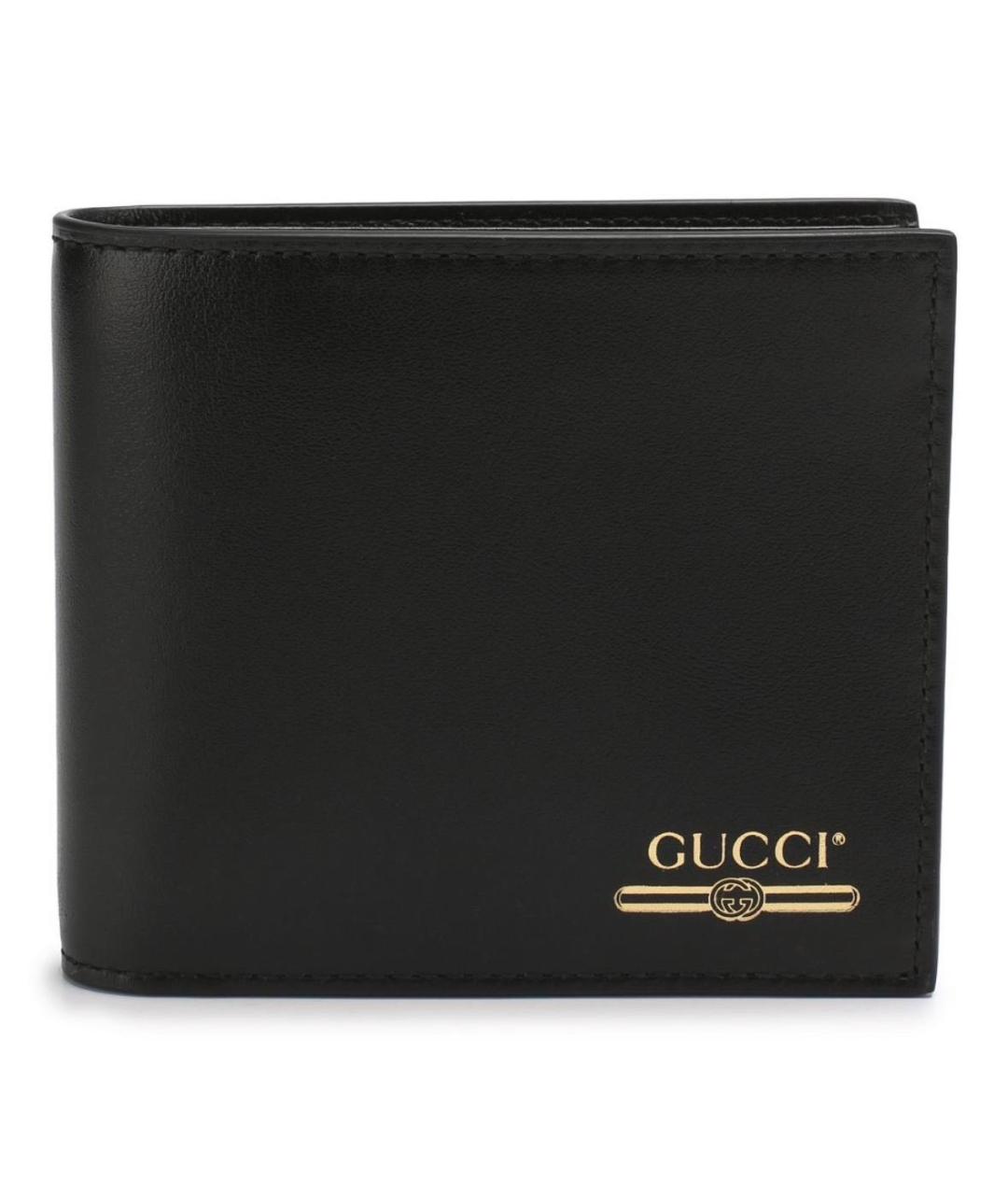 GUCCI Черный кожаный кошелек, фото 1