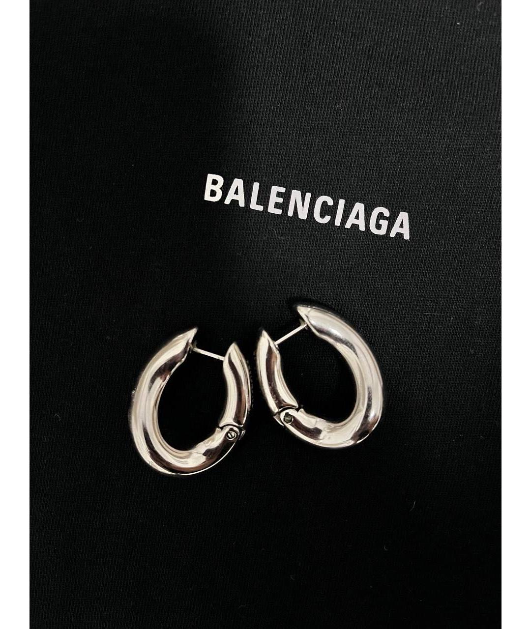 BALENCIAGA Серебряные серьги, фото 4