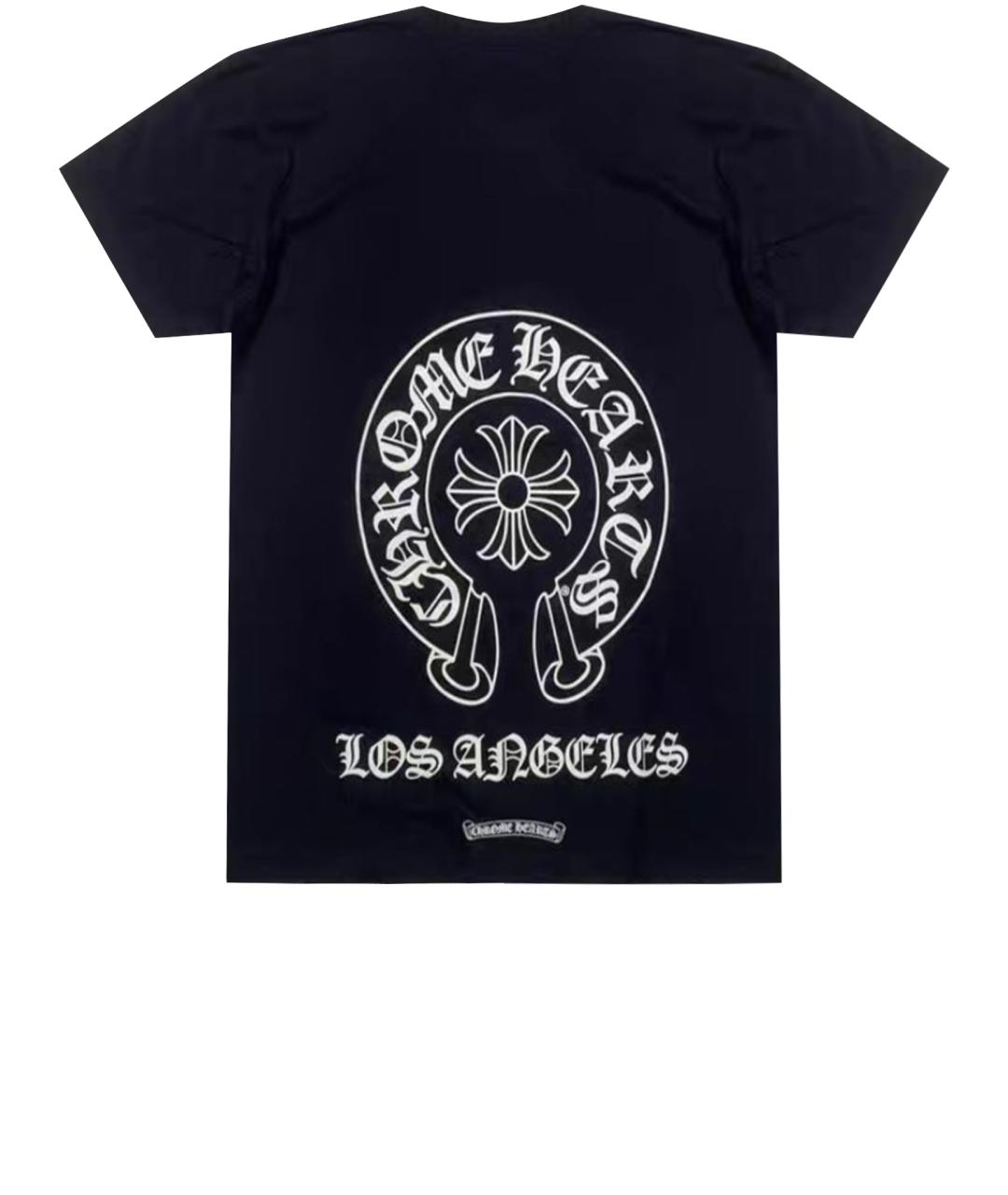 CHROME HEARTS Черная хлопковая футболка, фото 4