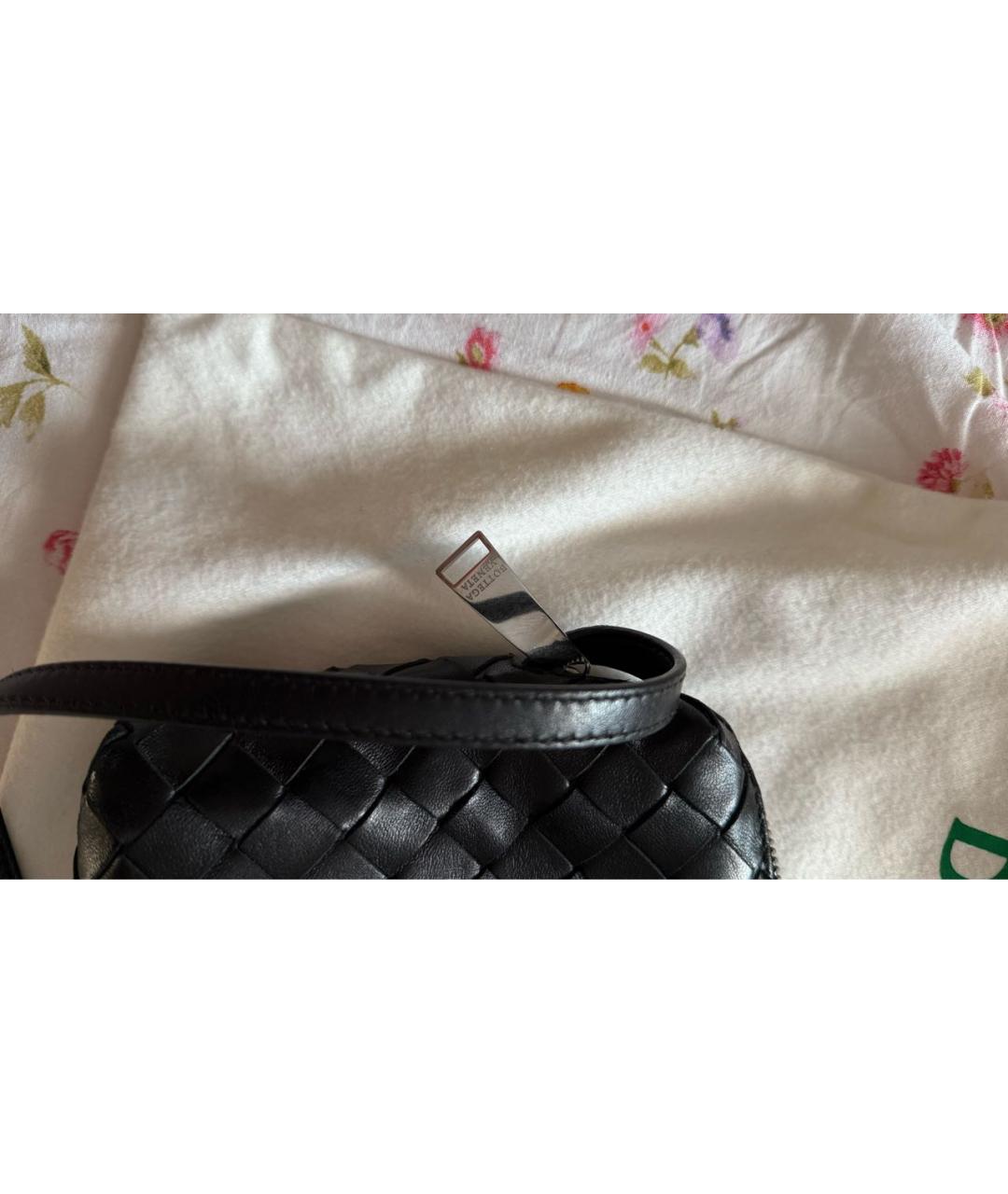 BOTTEGA VENETA Черная кожаная сумка тоут, фото 6