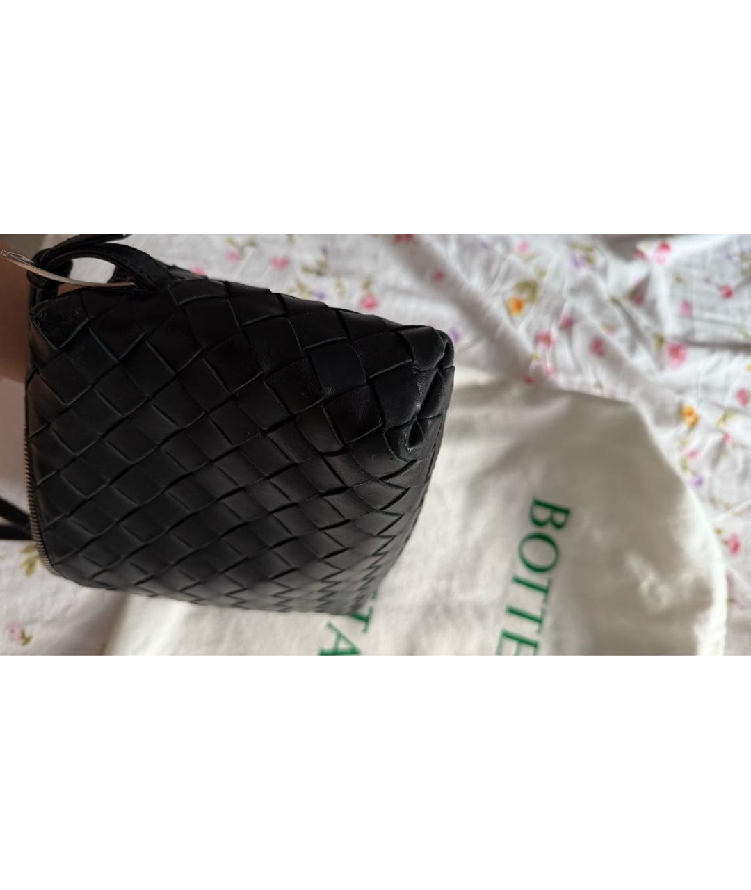 BOTTEGA VENETA Черная кожаная сумка тоут, фото 2