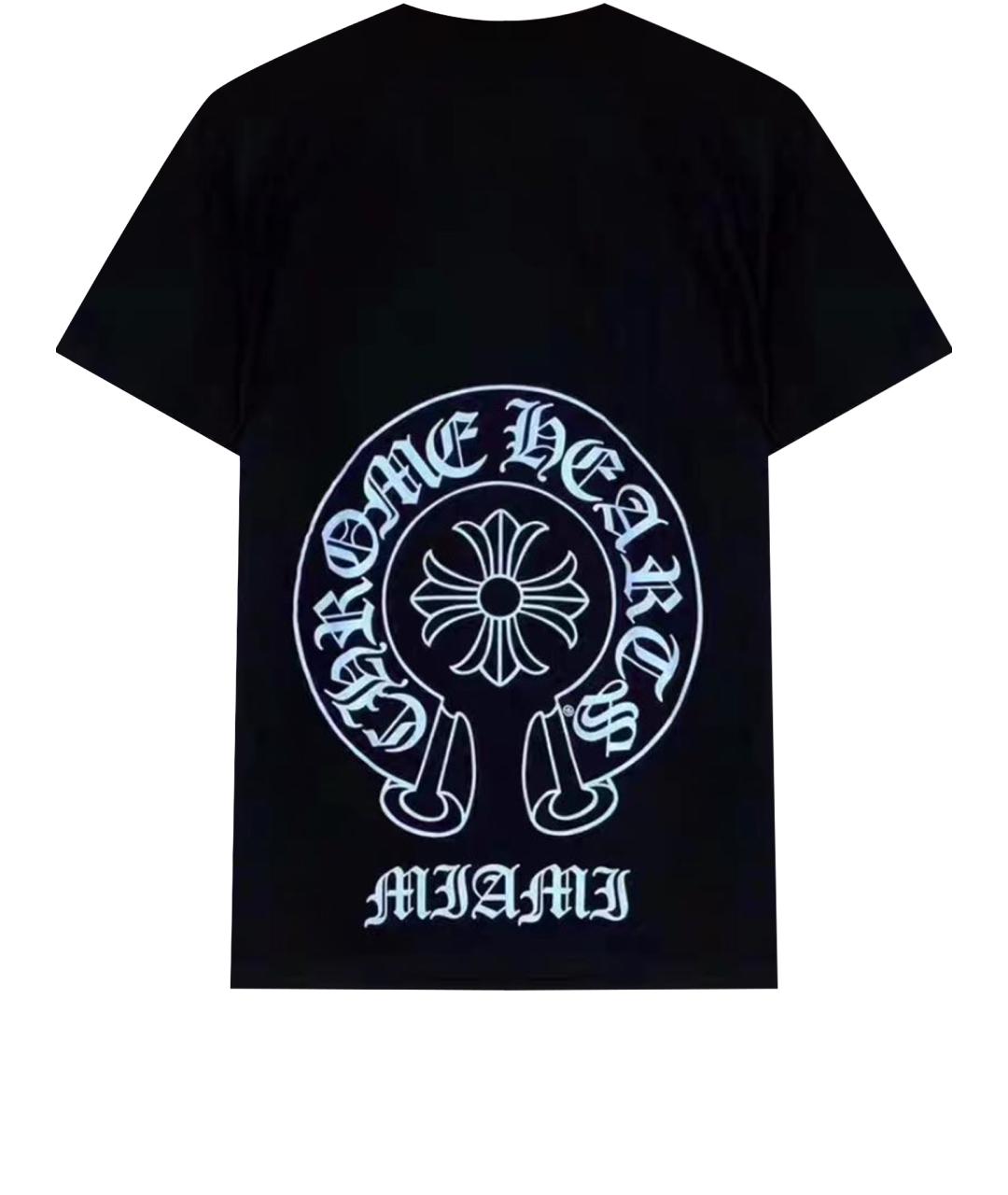 CHROME HEARTS Черная хлопковая футболка, фото 4