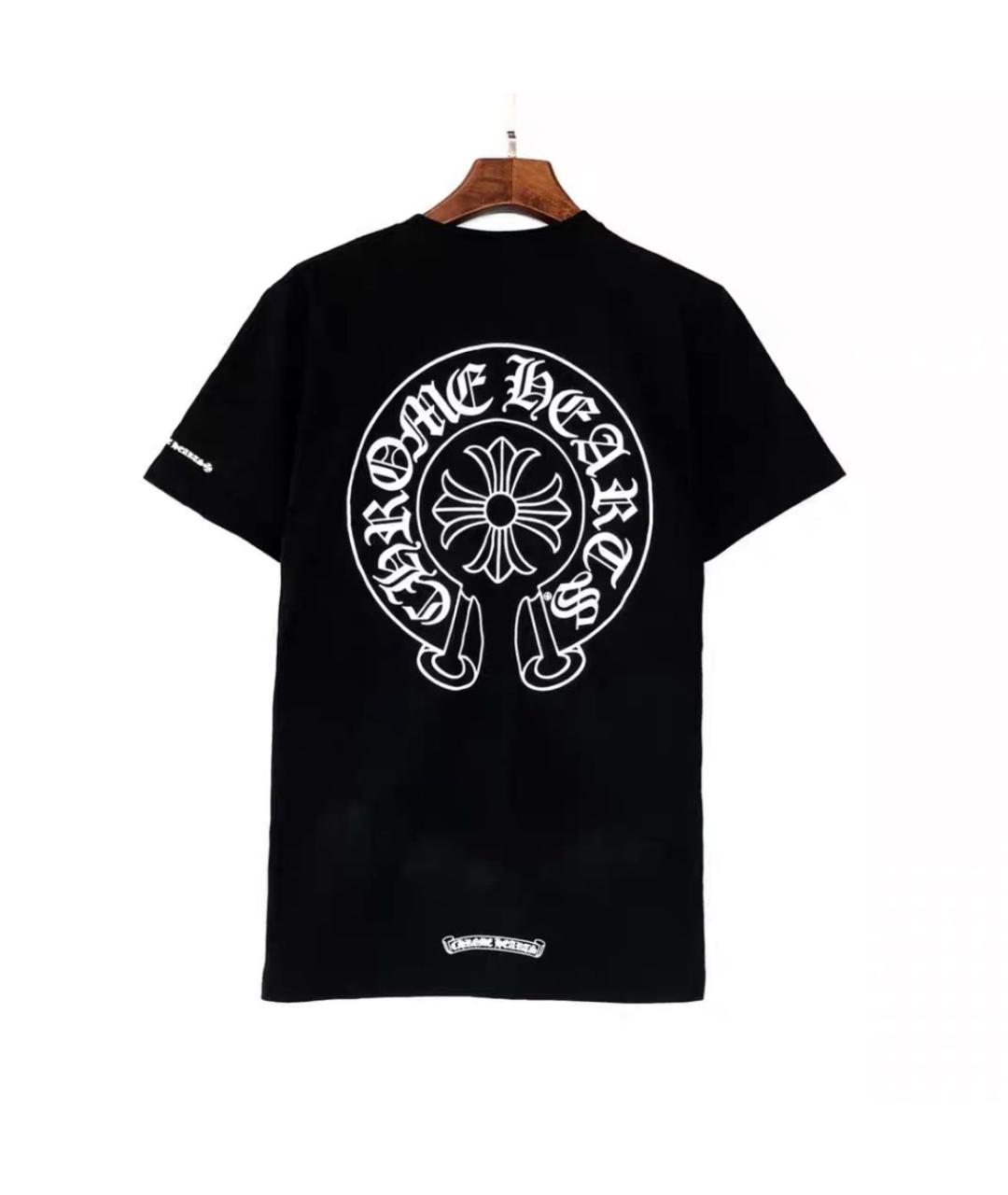 CHROME HEARTS Черная хлопковая футболка, фото 3