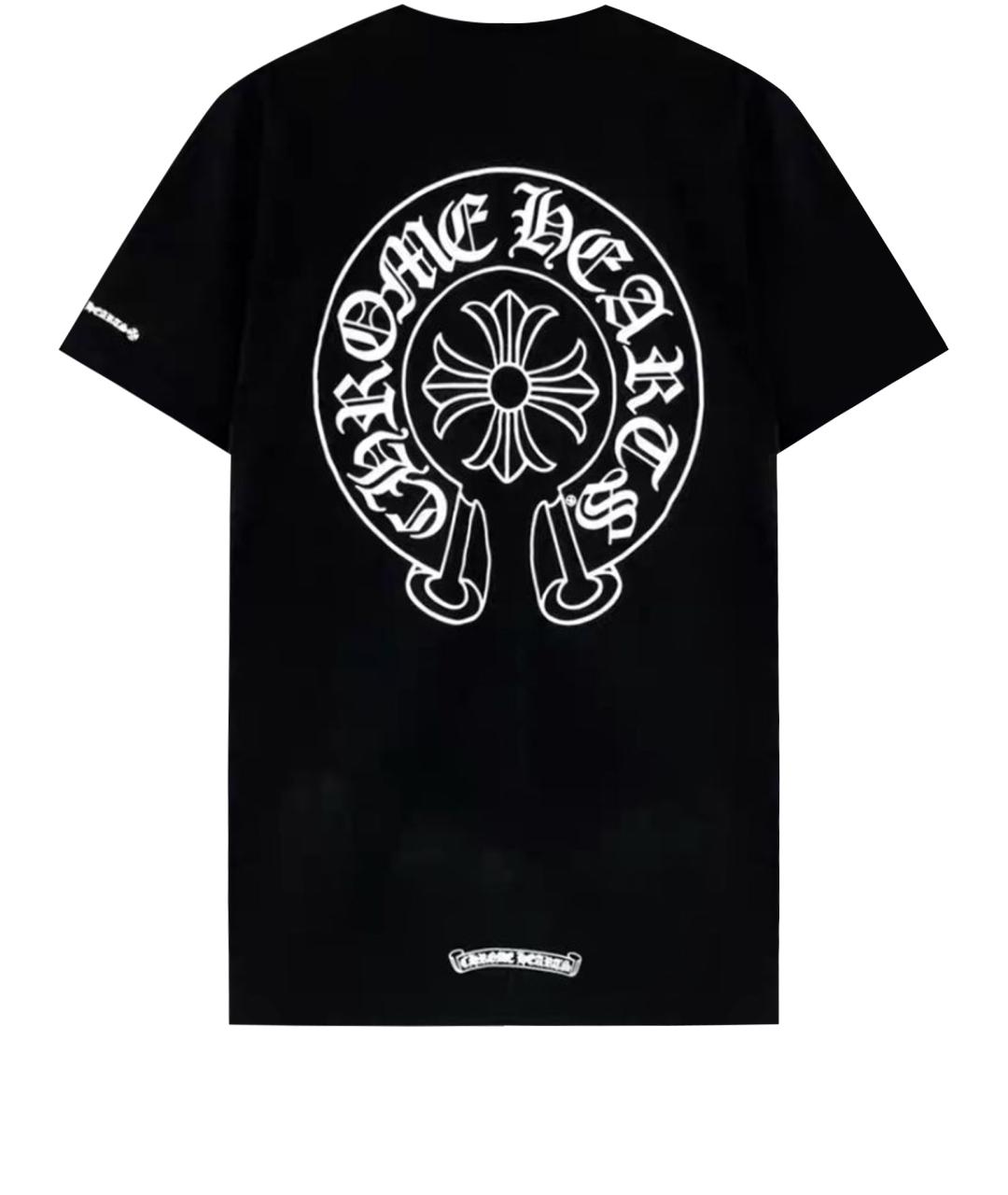 CHROME HEARTS Черная хлопковая футболка, фото 4