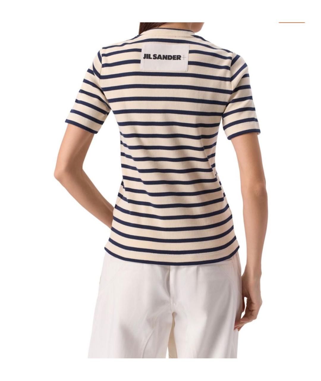 JIL SANDER Бежевая хлопковая футболка, фото 7