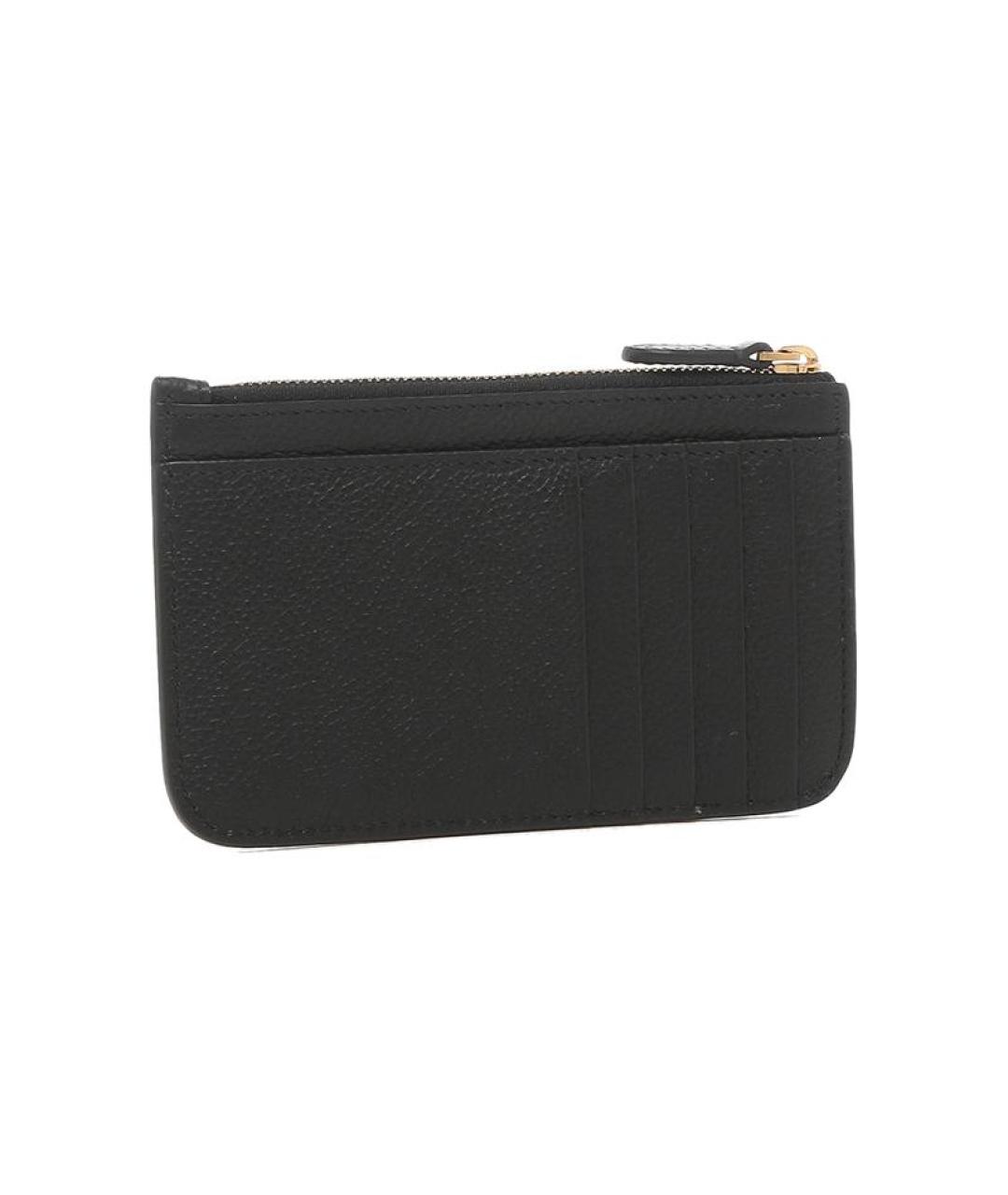 BALENCIAGA Черный кожаный кошелек, фото 4