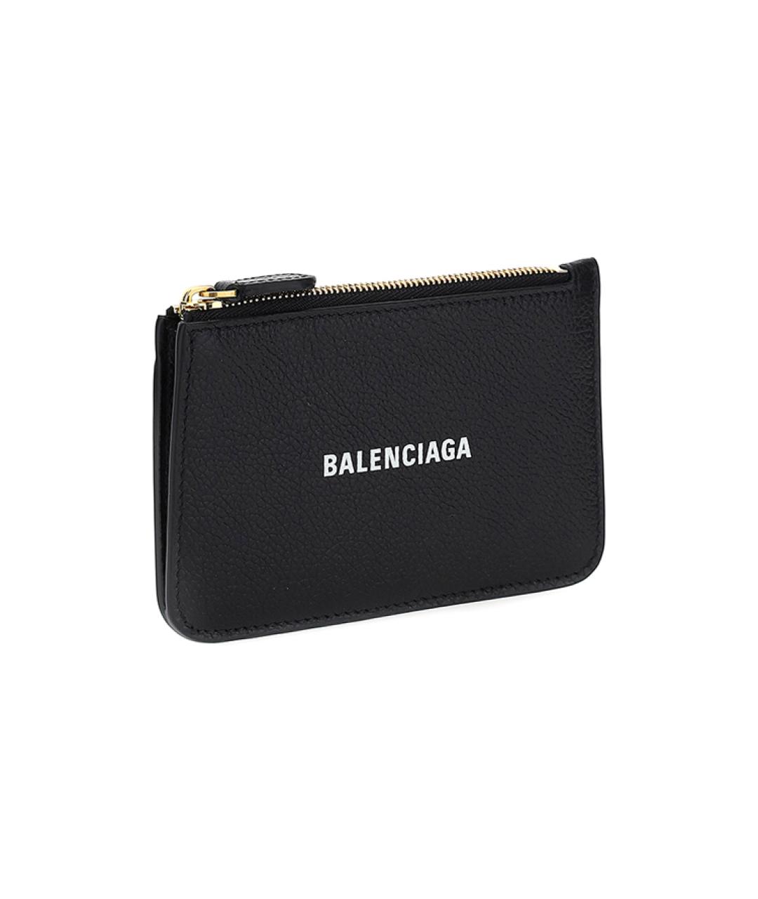 BALENCIAGA Черный кожаный кошелек, фото 2