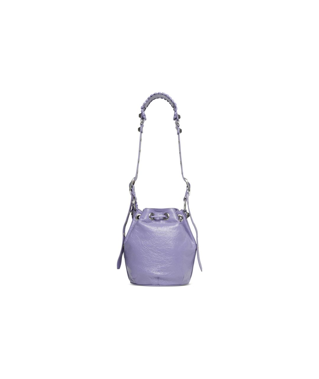 BALENCIAGA Фиолетовая кожаная сумка через плечо, фото 2