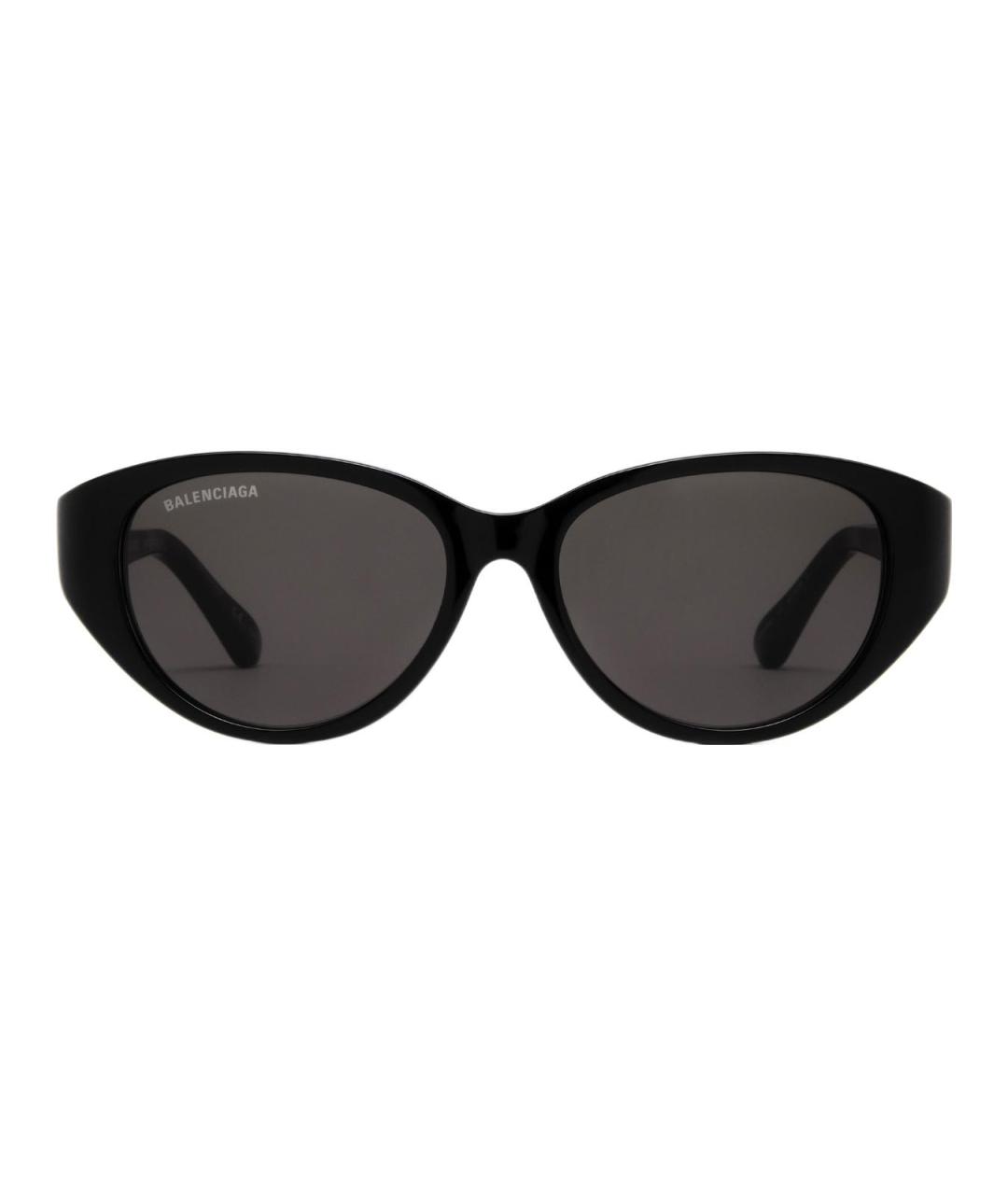 BALENCIAGA Черные пластиковые солнцезащитные очки, фото 1