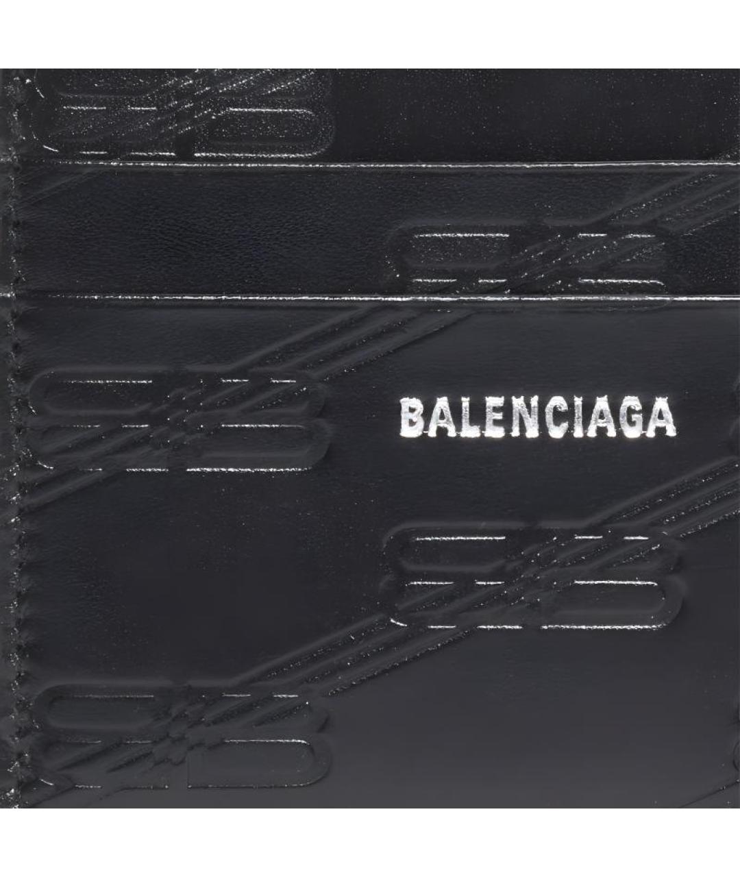 BALENCIAGA Черный кожаный кардхолдер, фото 3