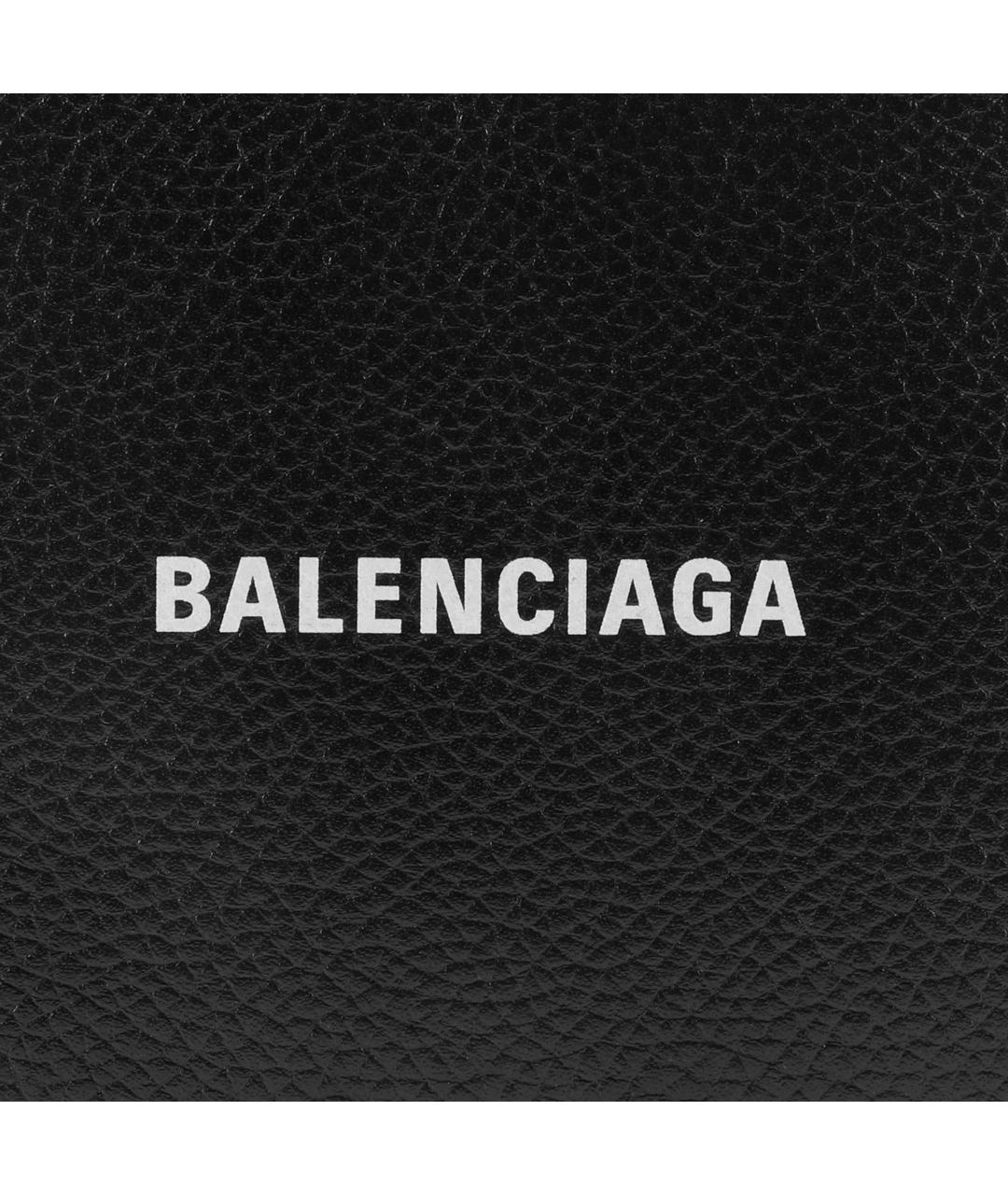 BALENCIAGA Черный кожаный кошелек, фото 6