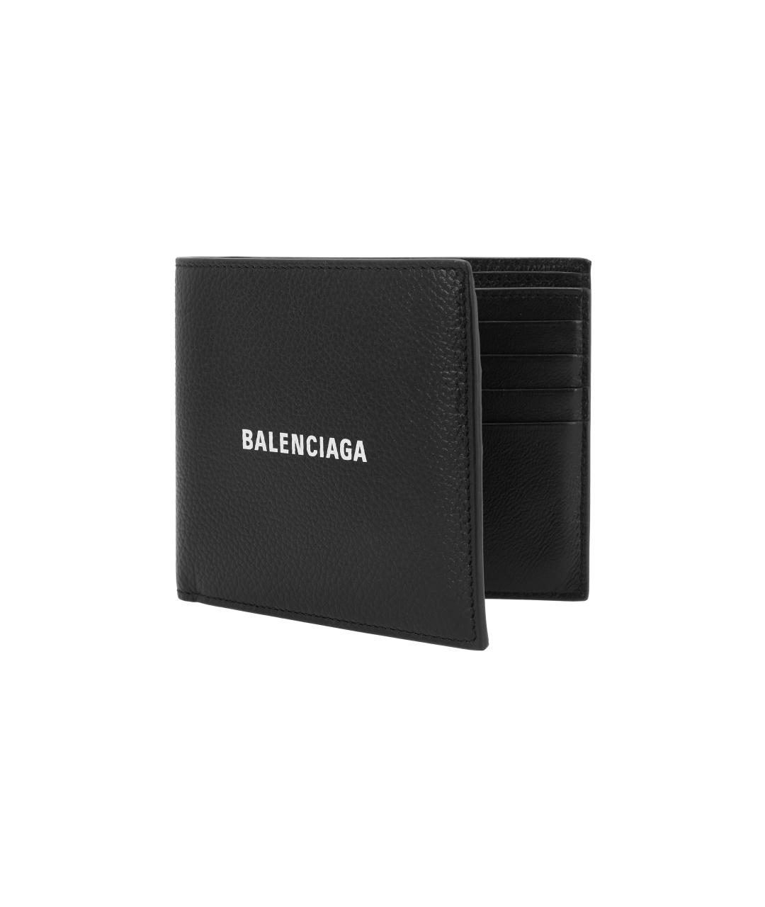 BALENCIAGA Черный кожаный кошелек, фото 2