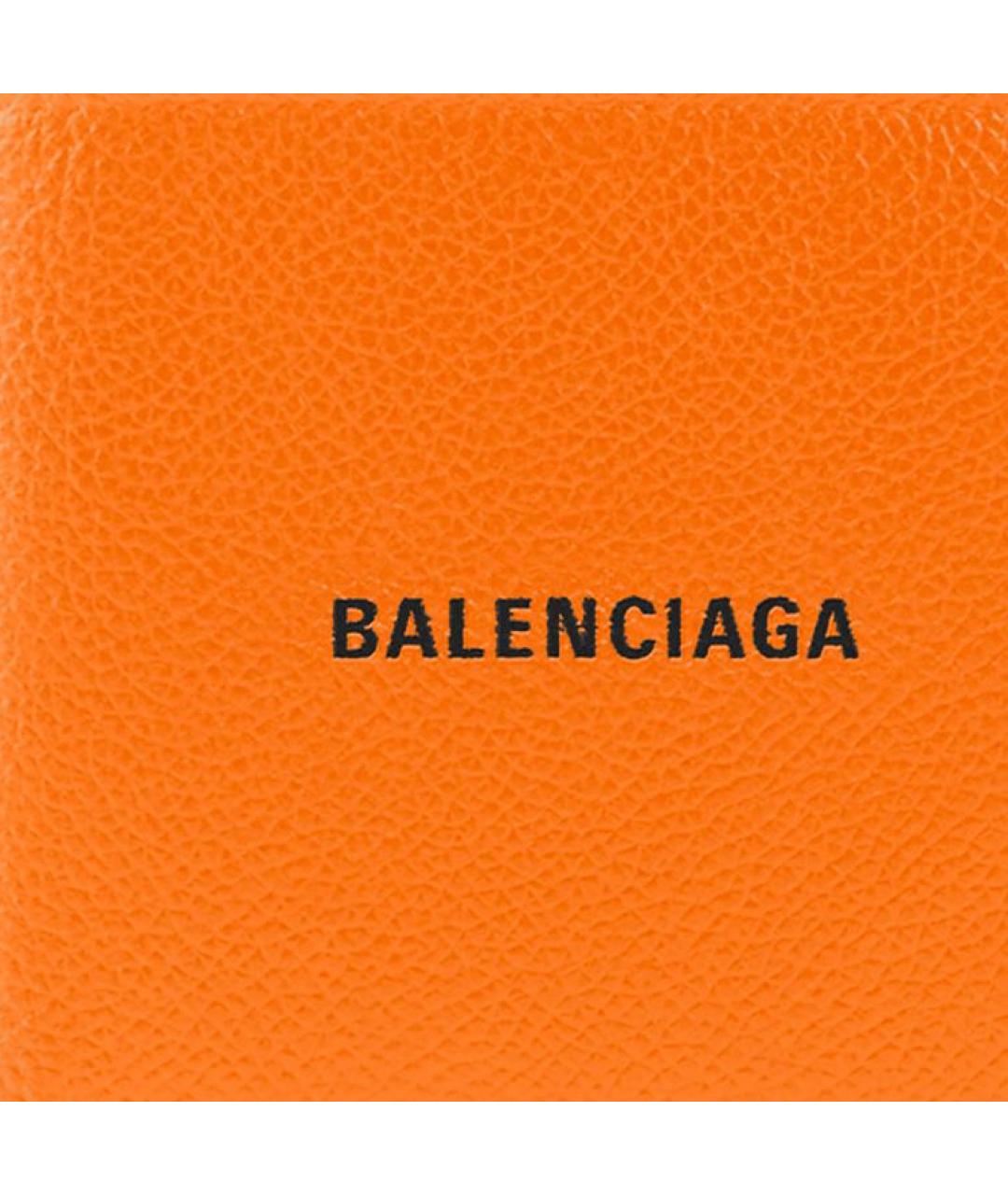 BALENCIAGA Оранжевый кожаный кошелек, фото 5