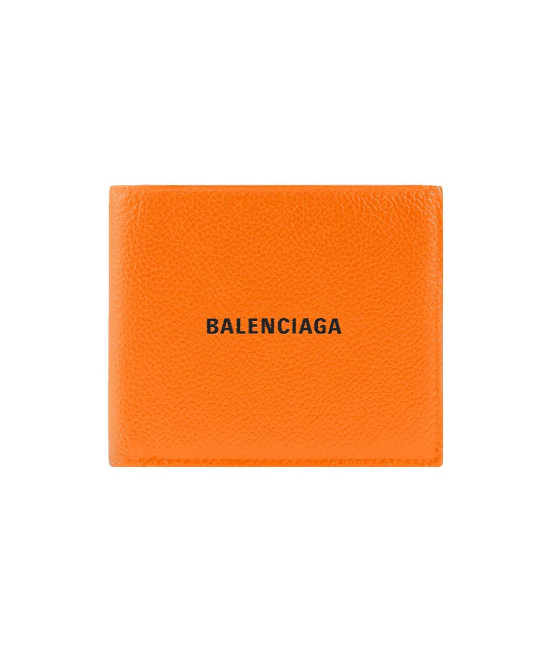 BALENCIAGA Оранжевый кожаный кошелек, фото 1