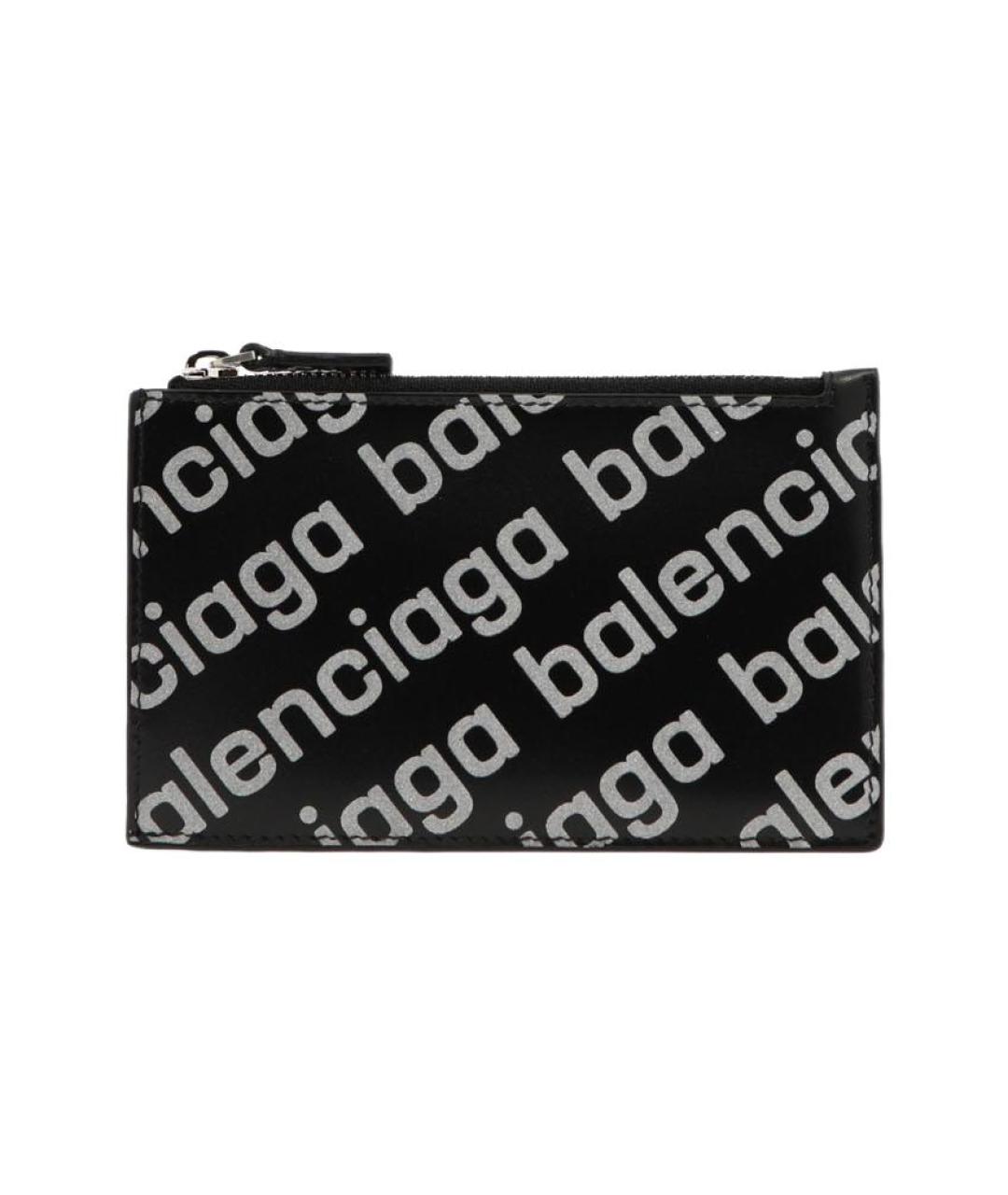 BALENCIAGA Черный кожаный кошелек, фото 1