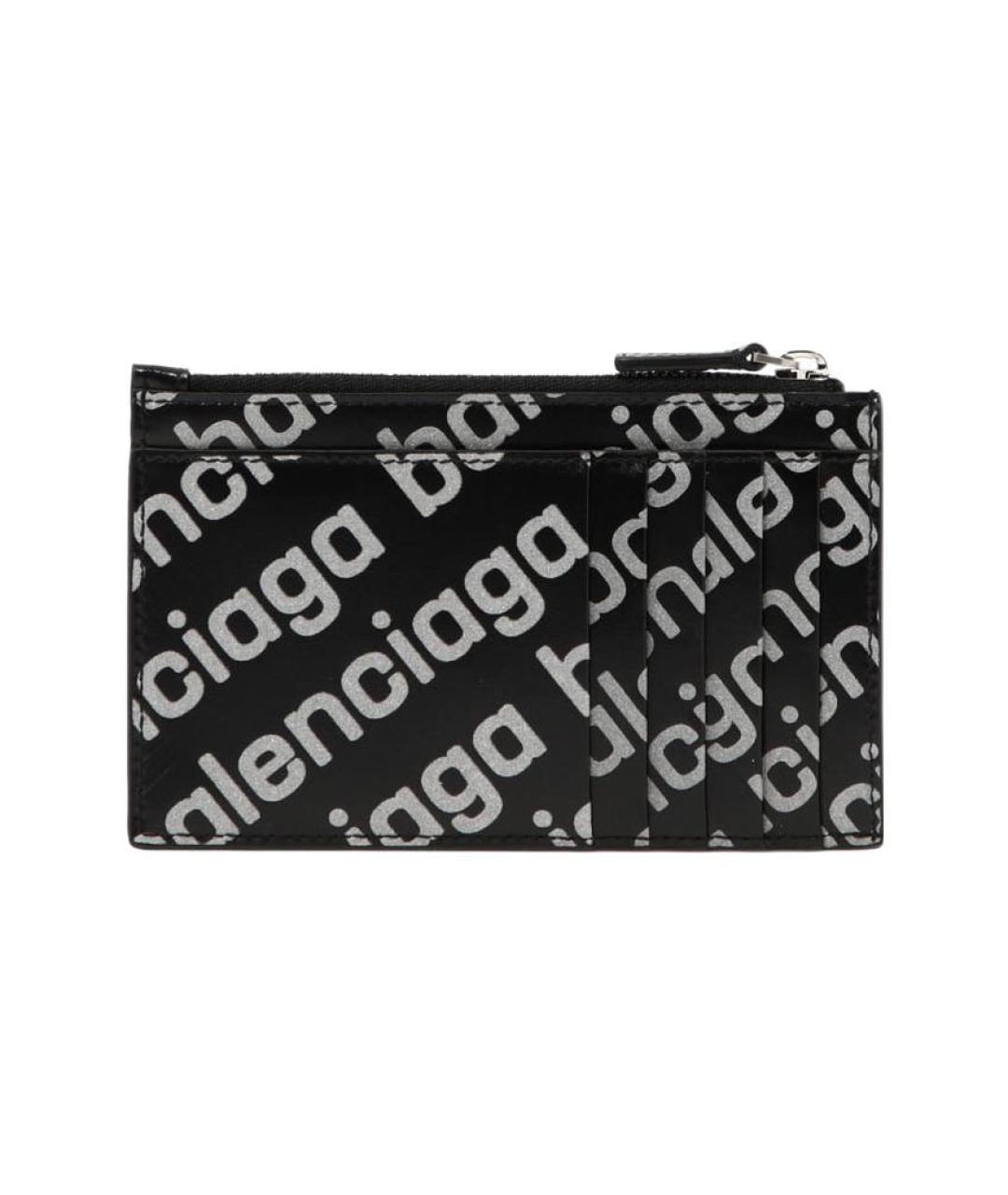 BALENCIAGA Черный кожаный кошелек, фото 2