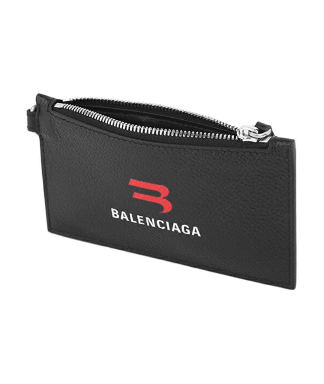 BALENCIAGA Черный кожаный кардхолдер, фото 6
