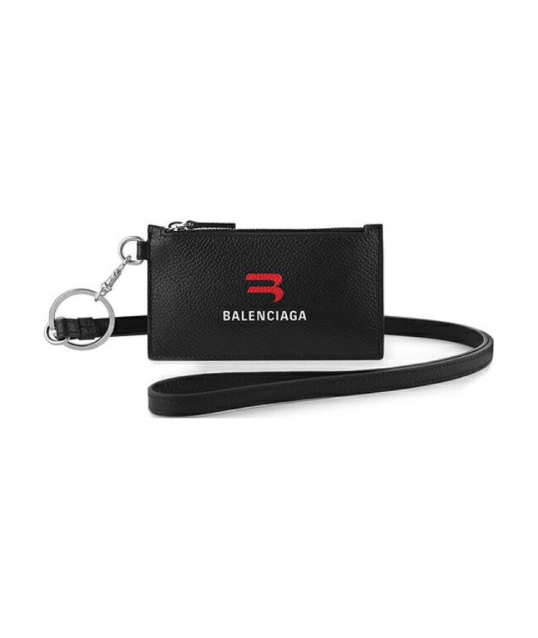 BALENCIAGA Черный кожаный кардхолдер, фото 1
