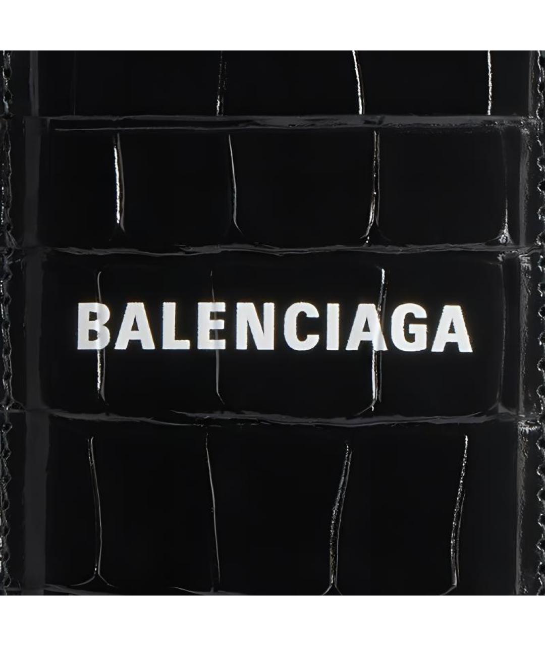 BALENCIAGA Черный кожаный кардхолдер, фото 3