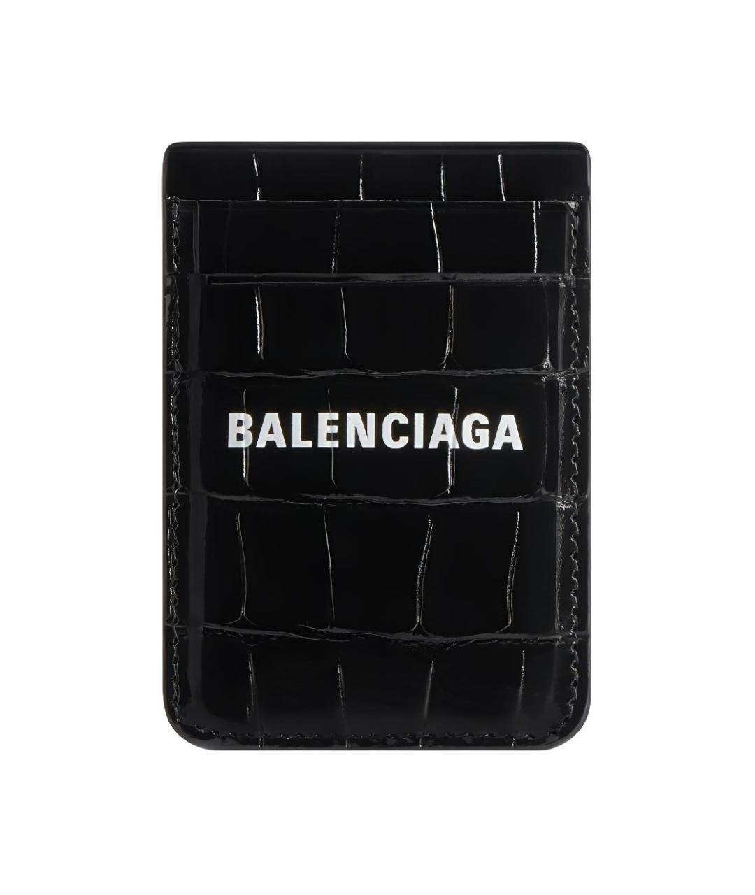 BALENCIAGA Черный кожаный кардхолдер, фото 1