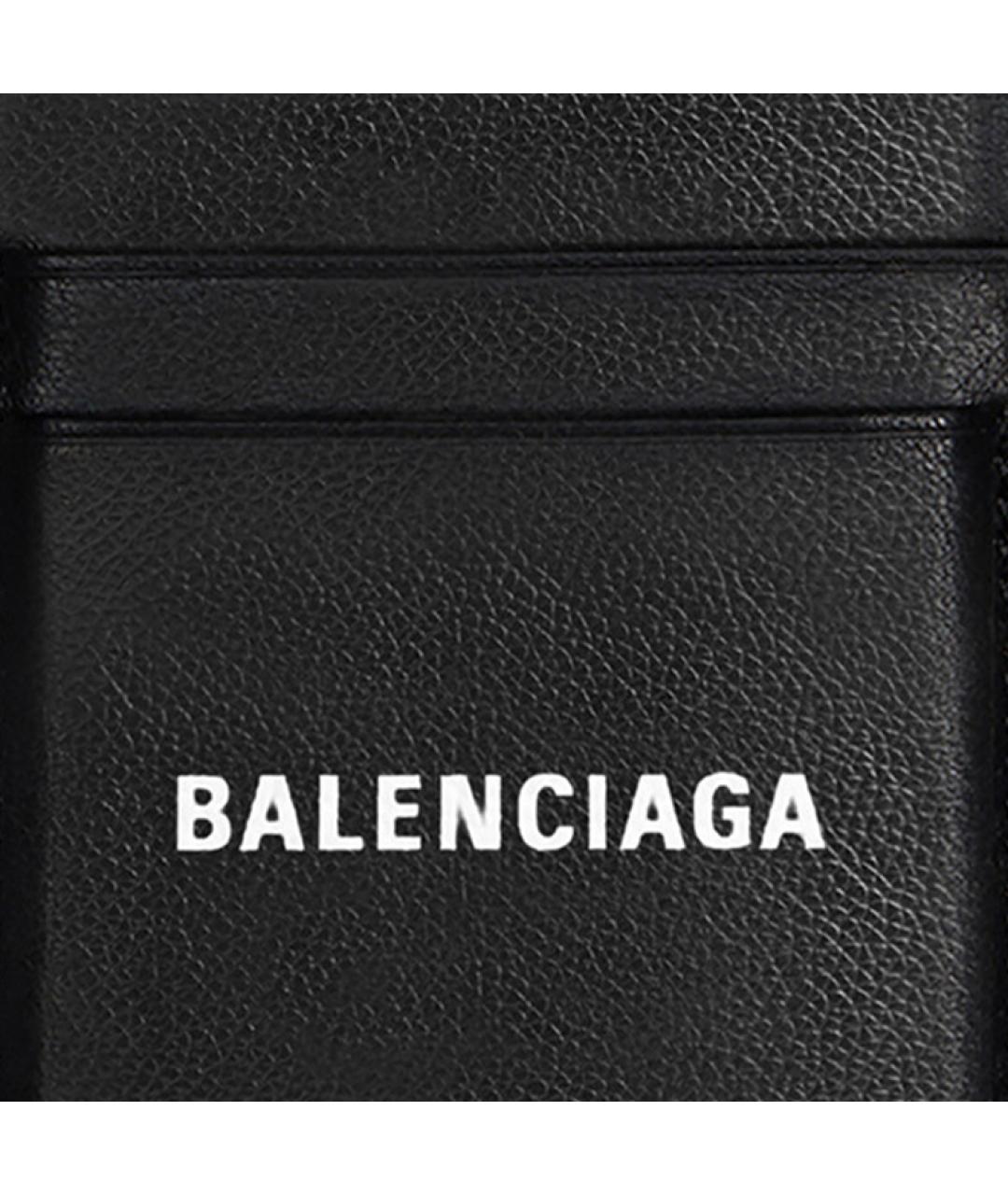 BALENCIAGA Черный кожаный кардхолдер, фото 5