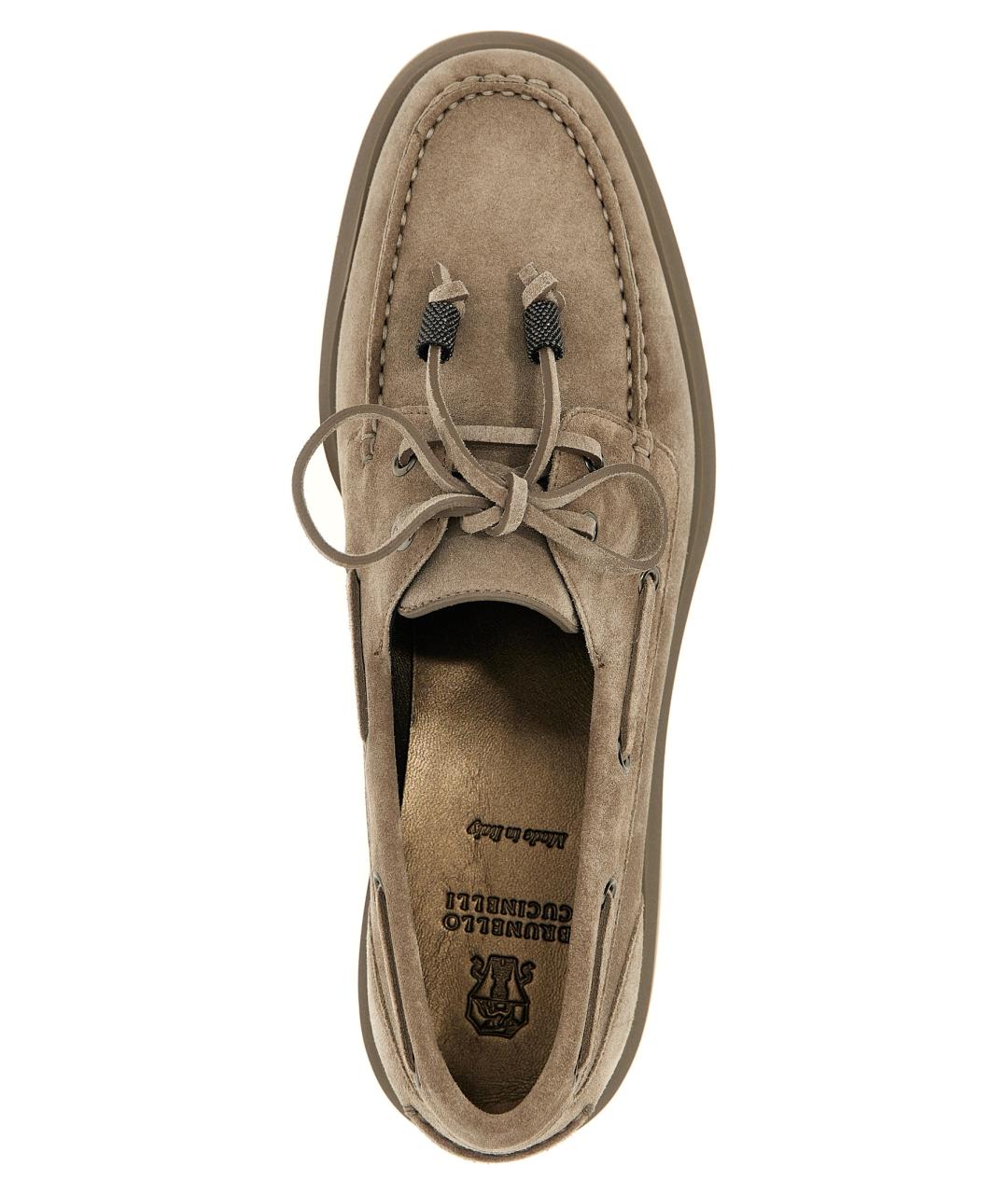 BRUNELLO CUCINELLI Белые кожаные лоферы, фото 4