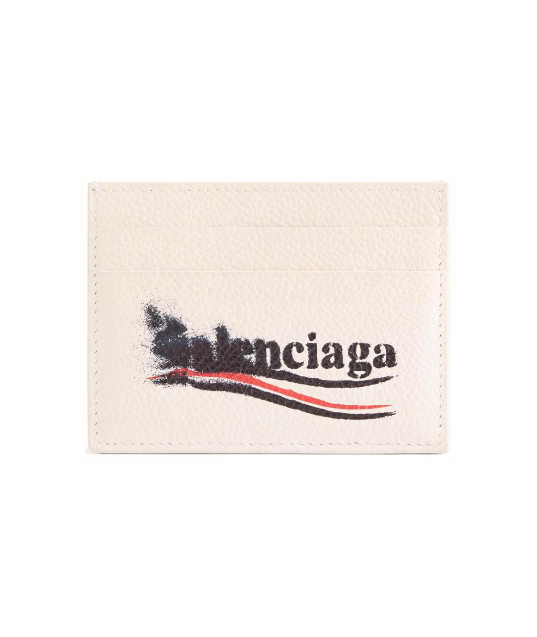 BALENCIAGA Белый кожаный кардхолдер, фото 1