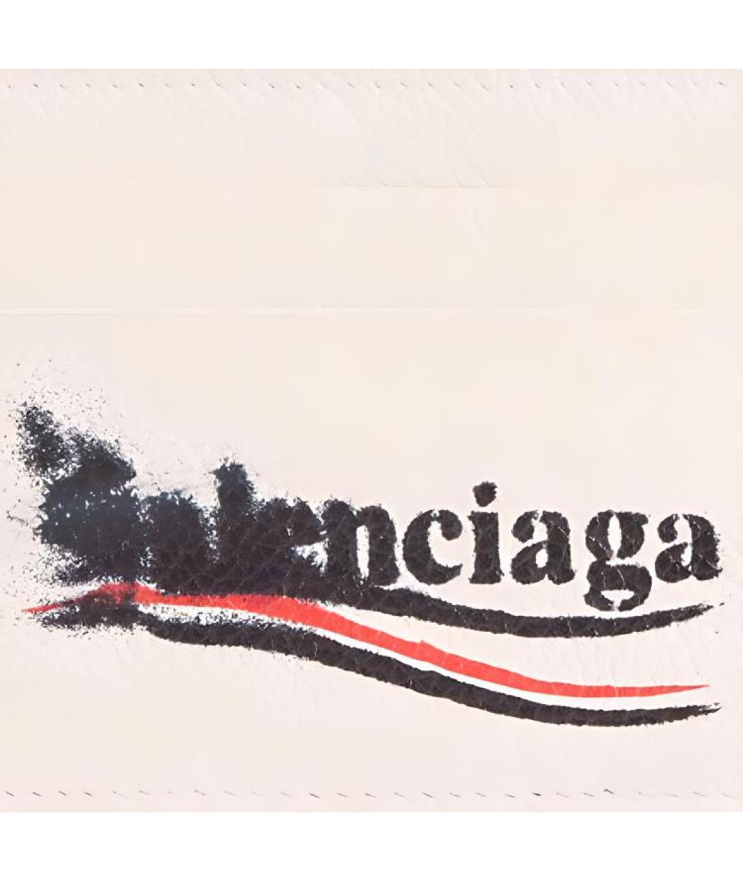 BALENCIAGA Белый кожаный кардхолдер, фото 7