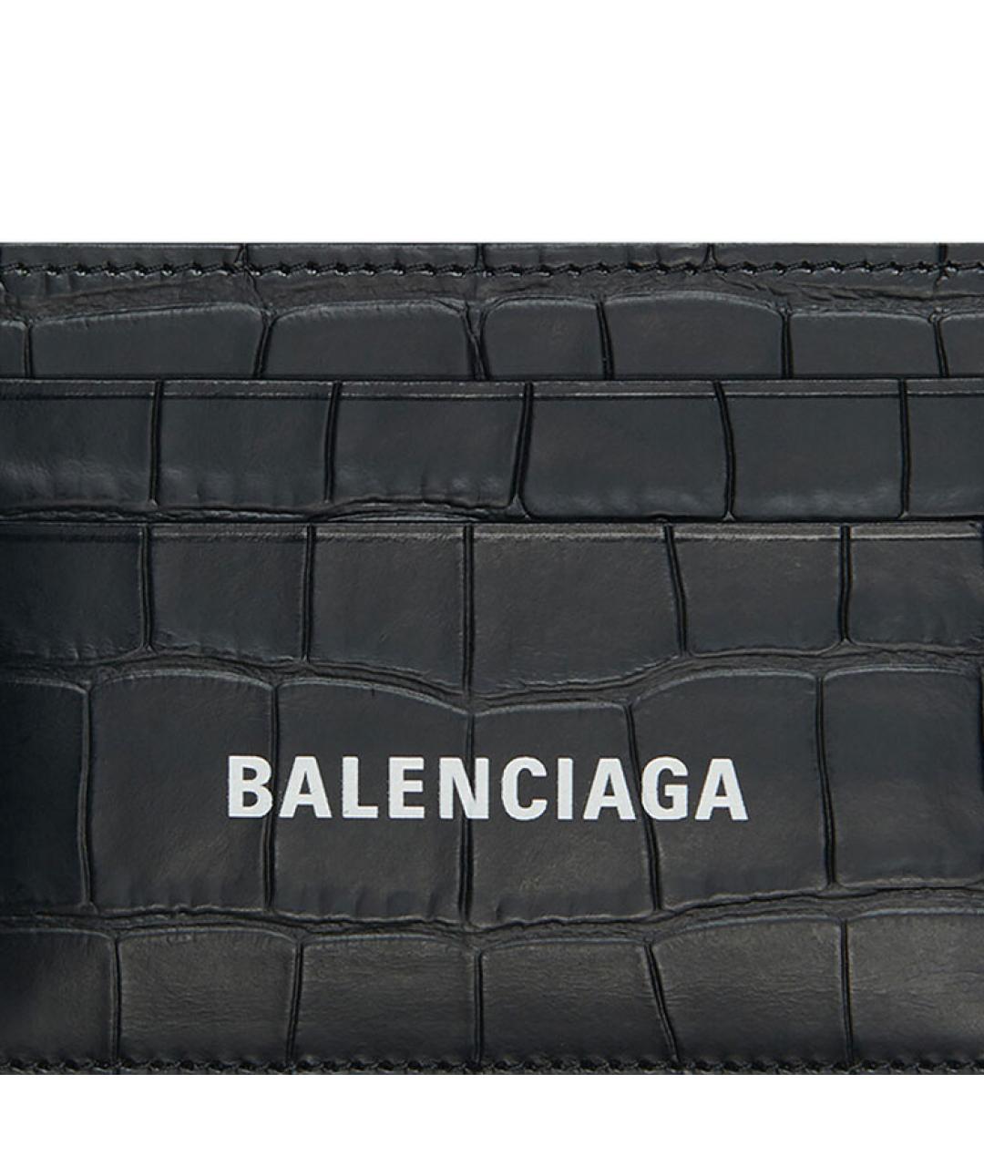 BALENCIAGA Черный кожаный кардхолдер, фото 5