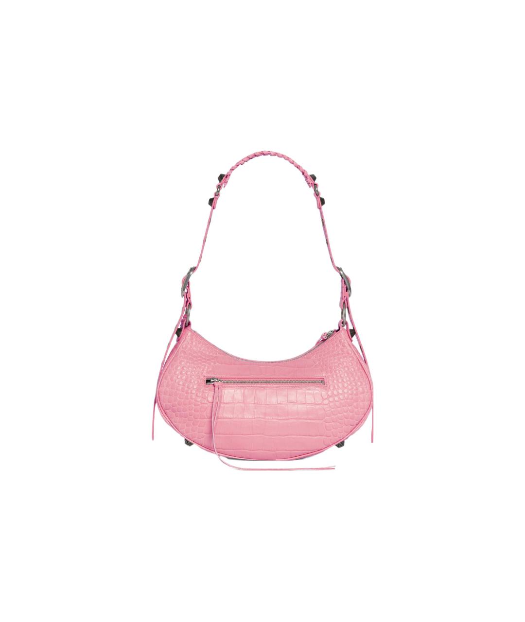 BALENCIAGA Розовая кожаная сумка через плечо, фото 4