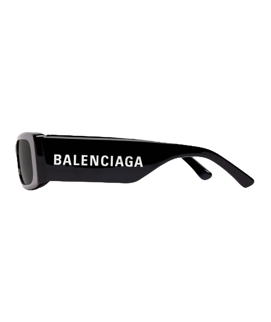 BALENCIAGA Черные пластиковые солнцезащитные очки, фото 3