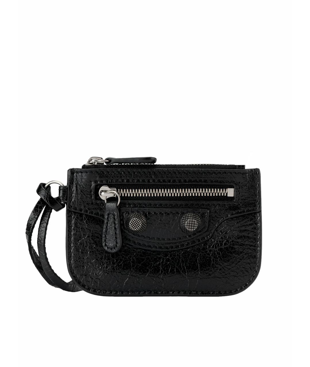 BALENCIAGA Черный кожаный кошелек, фото 1