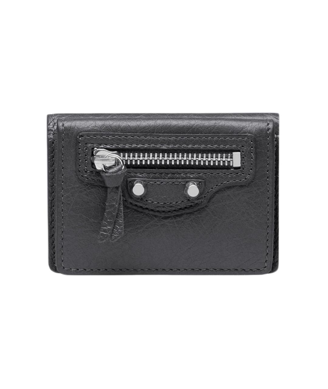BALENCIAGA Серый кожаный кошелек, фото 1