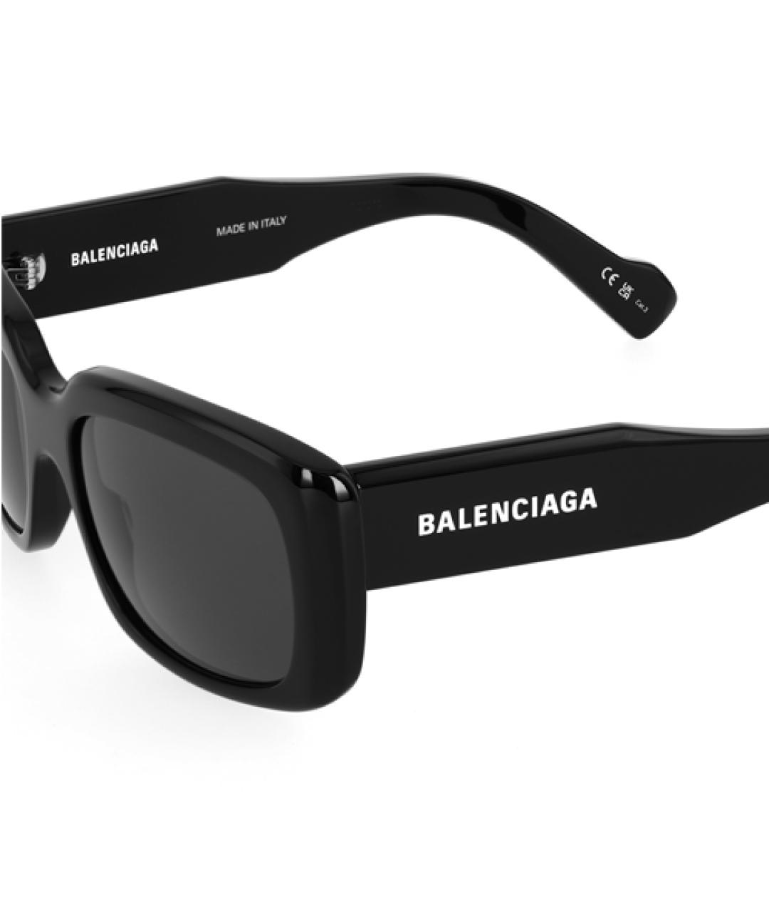 BALENCIAGA Черные пластиковые солнцезащитные очки, фото 5