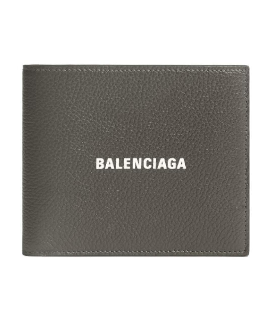 BALENCIAGA Хаки кожаный кошелек, фото 1