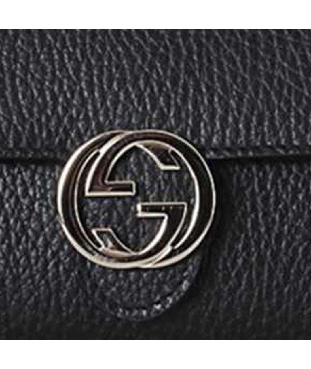 GUCCI Черный кожаный кошелек, фото 7