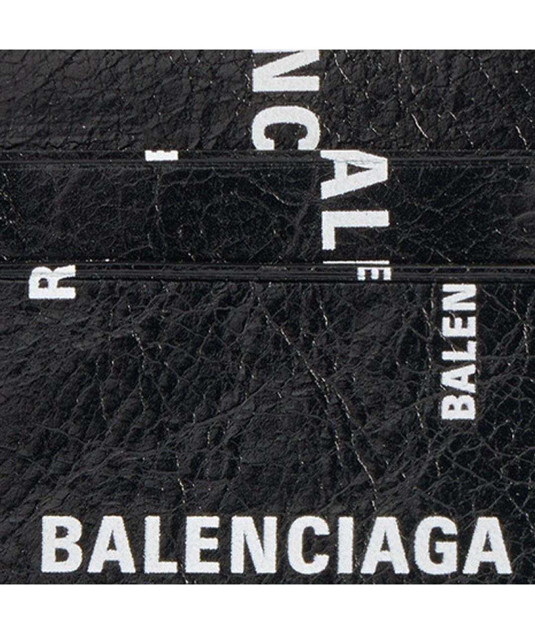 BALENCIAGA Черный кожаный кардхолдер, фото 5