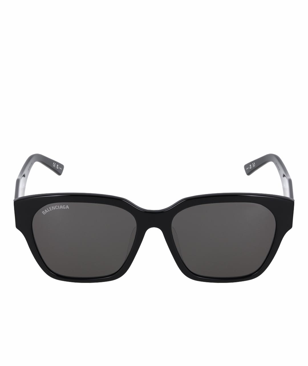 BALENCIAGA Черные пластиковые солнцезащитные очки, фото 1